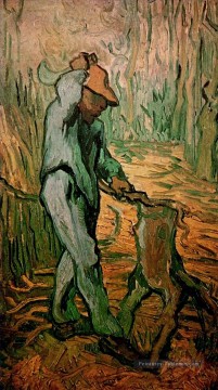 Le bûcheron après Millet Vincent van Gogh Peinture à l'huile
